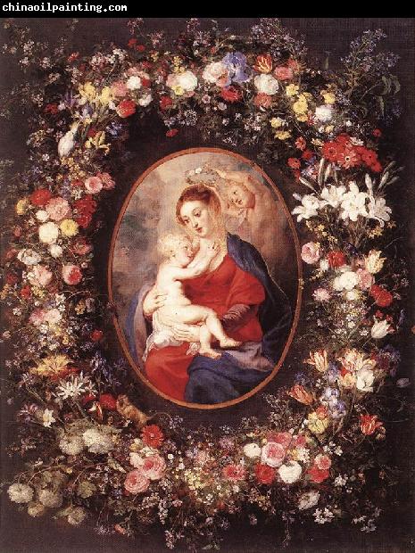 RUBENS, Pieter Pauwel The Virgin and Child in a Garland of Flower