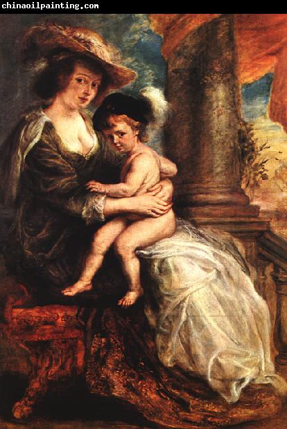 RUBENS, Pieter Pauwel Helena Fourment with her Son Francis