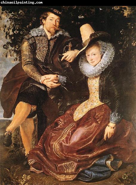 RUBENS, Pieter Pauwel The Artist and His First Wife, Isabella Brant, in the Honeysuckle Bower