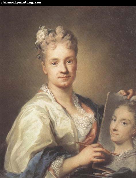 Rosalba carriera Self-portrait with a Portrait of Her Sister