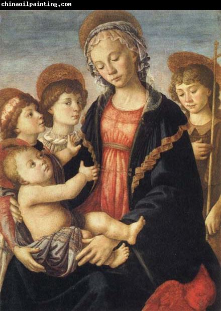 Sandro Botticelli Madonna and Child,with the Young St.John and Two Angels