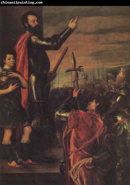 Titian The Exbortation of the Marquis del Vasto to His Troops