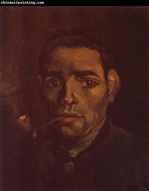 Vincent Van Gogh Head of a Young Peasant with Pipe (nn04)