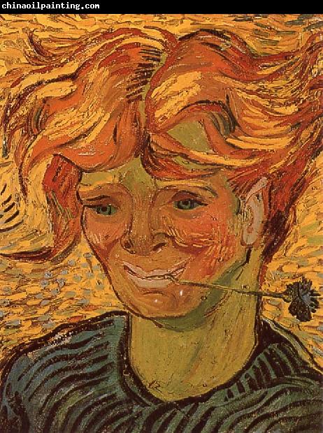 Vincent Van Gogh Young Man with Cornflower (nn04)