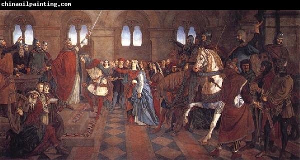 William Dyce Hospitality:the Admission of Sir Tristram to the Fellowship of the Round Table