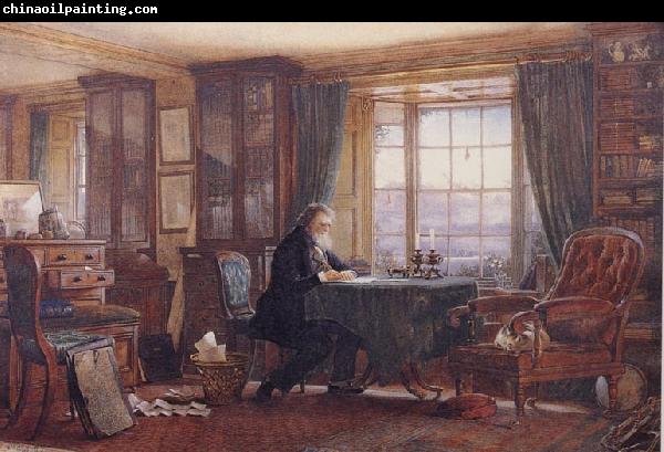 William Gershom Collingwood John Ruskin in his Study at Brantwood Cumbria