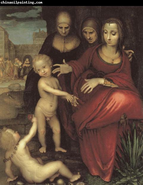 YANEZ DE LA ALMEDINA, Fernando St.Anne,the Virgin;St Elizabeth,St,john,and the Christ Child