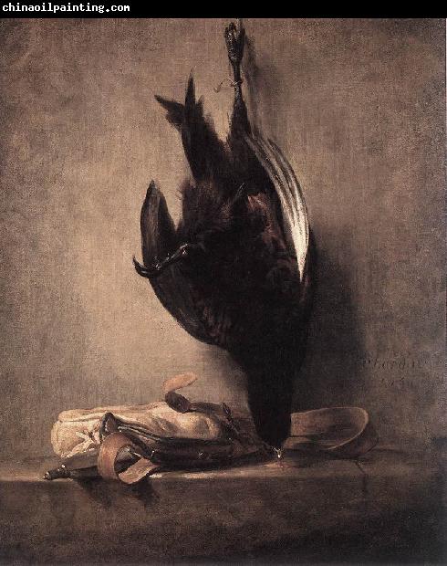 jean-Baptiste-Simeon Chardin Still-Life with Dead Pheasant and Hunting Bag