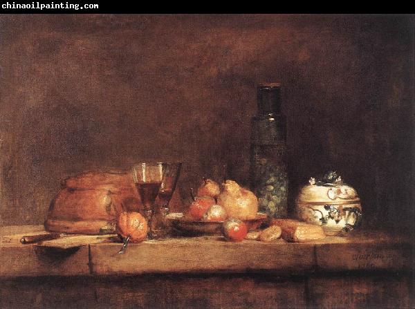 jean-Baptiste-Simeon Chardin Still-Life with Jar of Olives