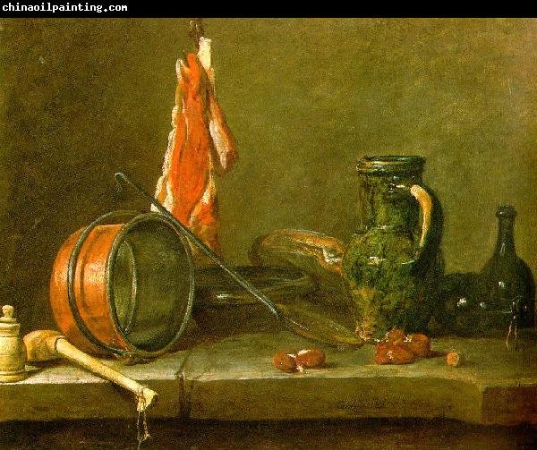 jean-Baptiste-Simeon Chardin A  Lean Diet with Cooking Utensils