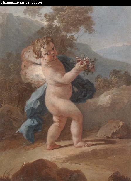 unknow artist Putti in a landscape