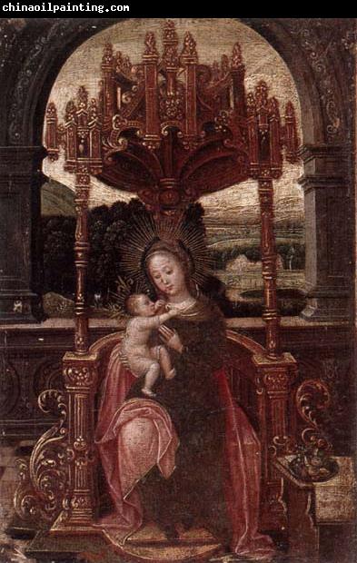 unknow artist The virgin and child enthroned