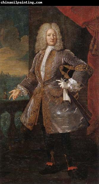 unknow artist Portrait of a nobleman,full-length,standing on a balcony