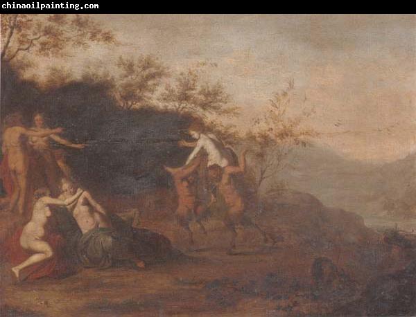 unknow artist An open landscape with nymphs and satyrs