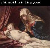 unknow artist The Modonna adoring the sleeping child