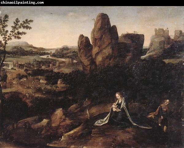 unknow artist A landscape with the rest on the Flight into egypt