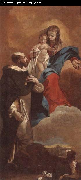 unknow artist The Madonna and child with saint dominic