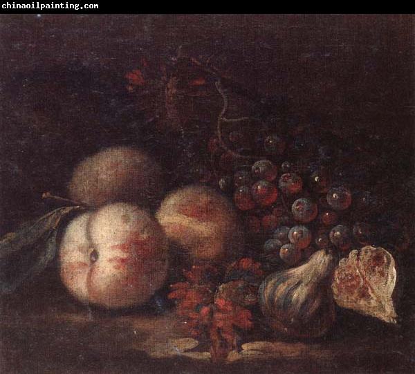 unknow artist Still life of peaches,figs and grapes