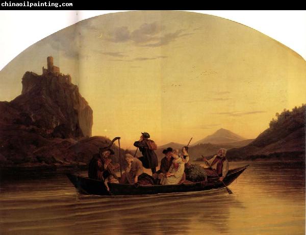 Adrian Ludwig Richter The Schreckenstein Crossing