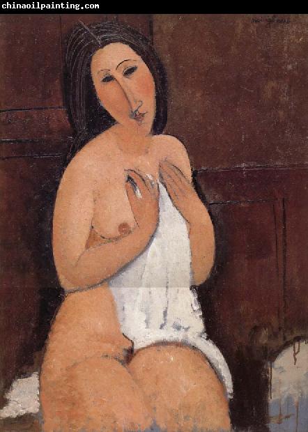 Amedeo Modigliani Nu assis a la chemise