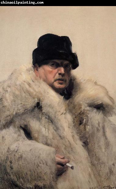 Anders Zorn Self-portrait in a Wolfskin