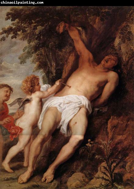 Anthony Van Dyck Saint Sebastien secouru par les anges