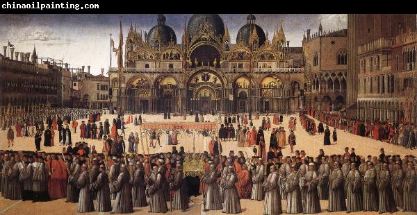 BELLINI, Gentile Procession in Piazza San Marco