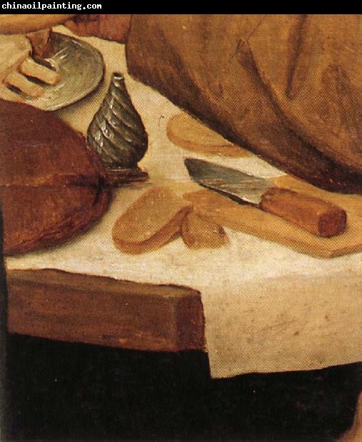 BRUEGEL, Pieter the Elder Details of Peasant Wedding Feast