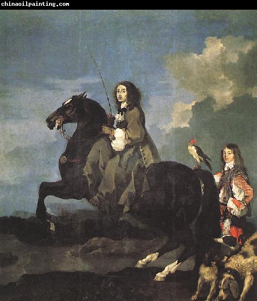 Bourdon, Sebastien Queen Christina of Sweden on Horseback