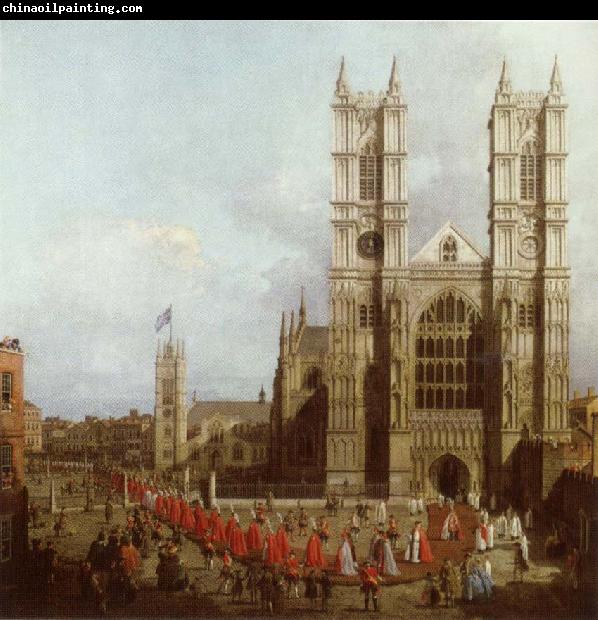 Canaletto Wastminster Abbey with the Procession of the Knights of the Order of Bath