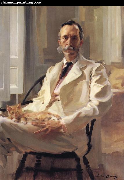 Cecilia Beaux Man with the Cat Portrait of Henry Sturgis Drinker