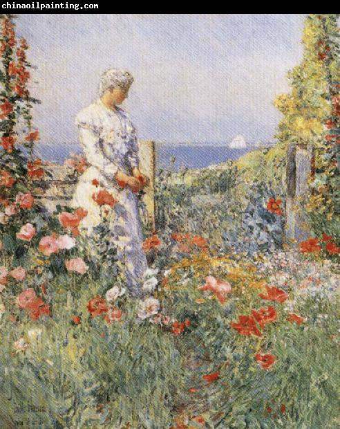 Childe Hassam In the Garden:Celia Thaxter in Her Garden