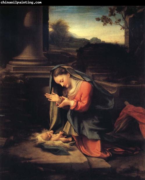 Correggio Madonna worshipping the Child