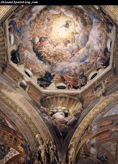 Correggio Partial view of the cupola with the pendentive depicting Saint Hilary