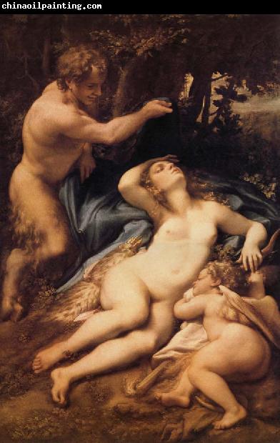 Correggio Venus,Satyre et Cupidon