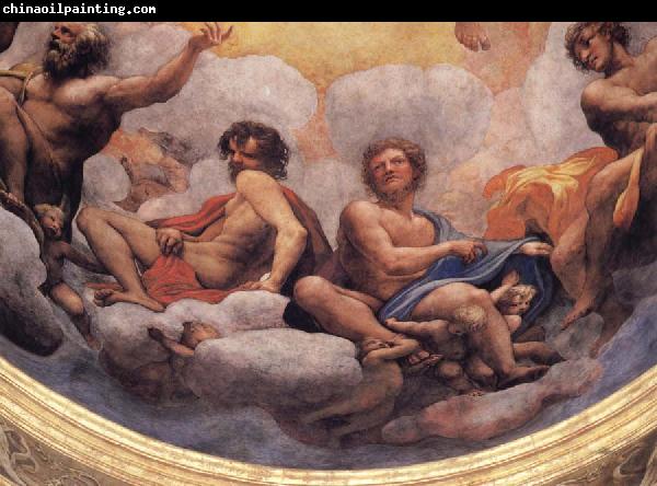 Correggio Details of the cupola with the apostles Philip and Thaddeus,James the Less and Thomas,Andrew and Jomes the Great