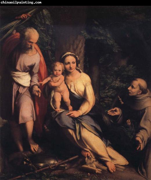 Correggio Rest on the Flight into Egypt with Saint Francis