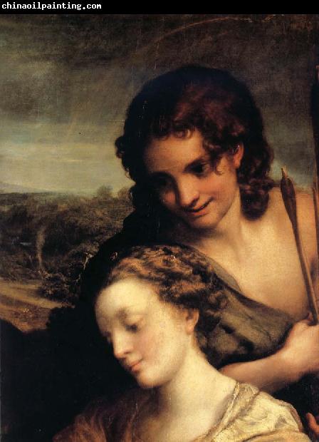 Correggio Wedding of Saint Catherine,details