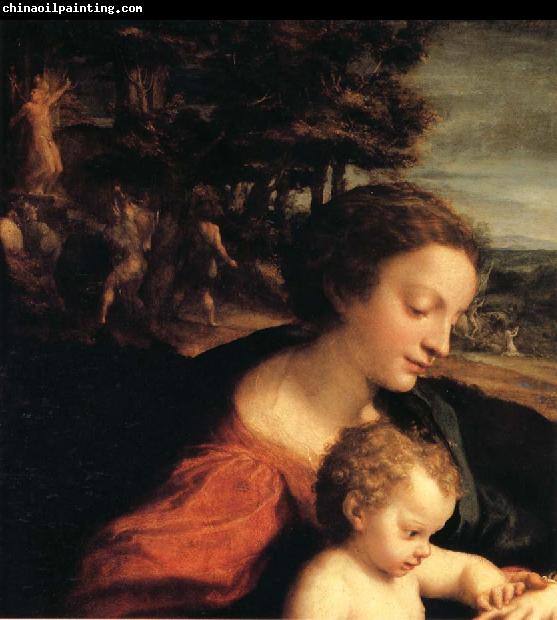 Correggio Wedding of Saint Catherine,details