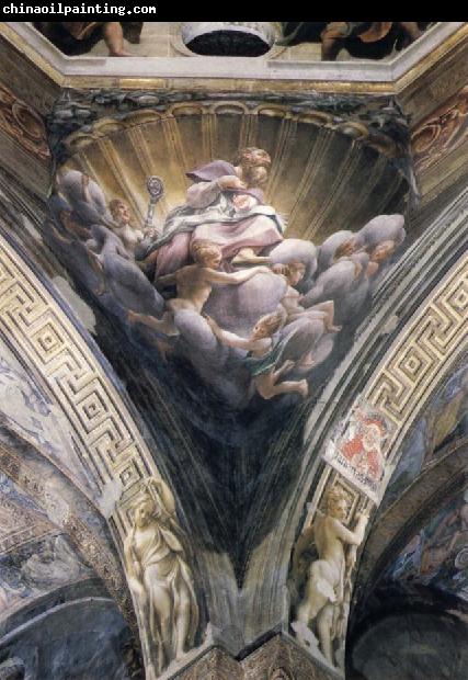 Correggio Pendentives depicting Saint Thomas,Saint Bernard,and Saint John