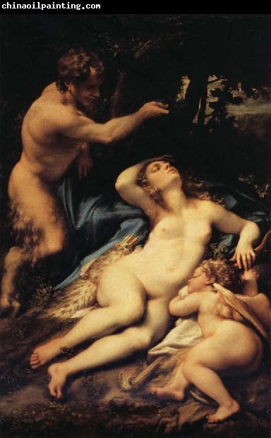 Correggio Venus and Cupid with a Satyr