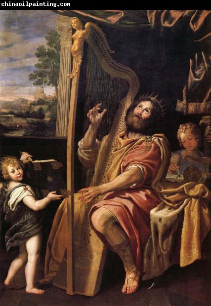 Domenichino Le Roi David jouant de la harpe