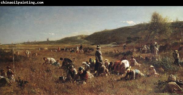 Eastman Johnson THe Cranberry Harvest,Island of Nantucket