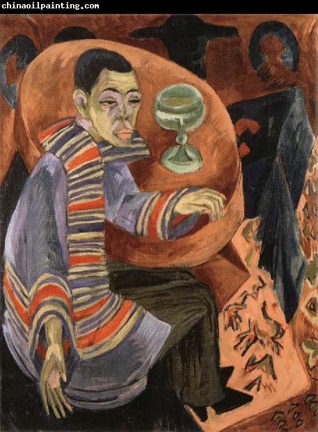 Ernst Ludwig Kirchner The Drinker or Self-Portrait as a Drunkard