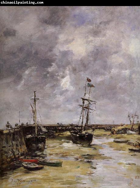 Eugene Boudin Port de Trouville a maree basse