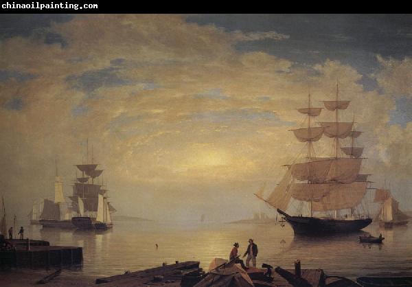 Fitz Hugh Lane Gloucester Harbor at Sunrise