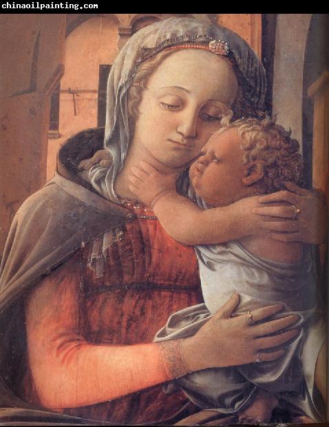 Fra Filippo Lippi Details of Madonna and Child Enthroned