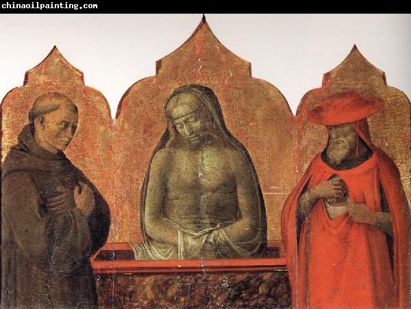 Fra Filippo Lippi The Dead Chris with St Francis and St Jerome.