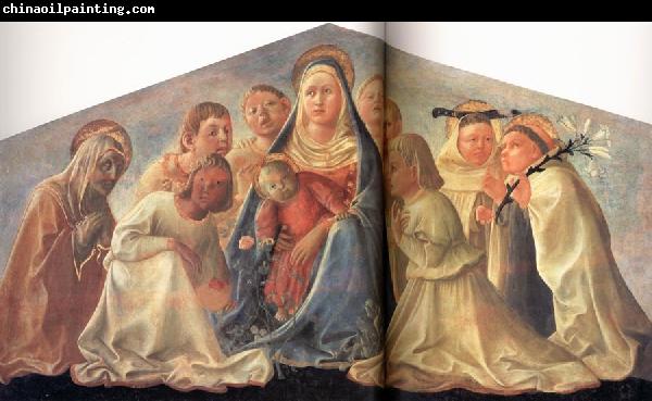 Fra Filippo Lippi Madonna of Humility with Angels and Carmelite Saints