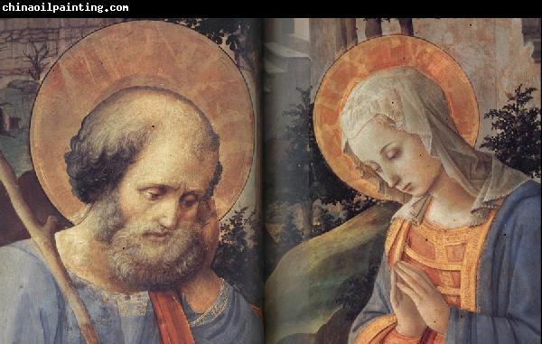 Fra Filippo Lippi Details of  The Adoration of the Infant jesus